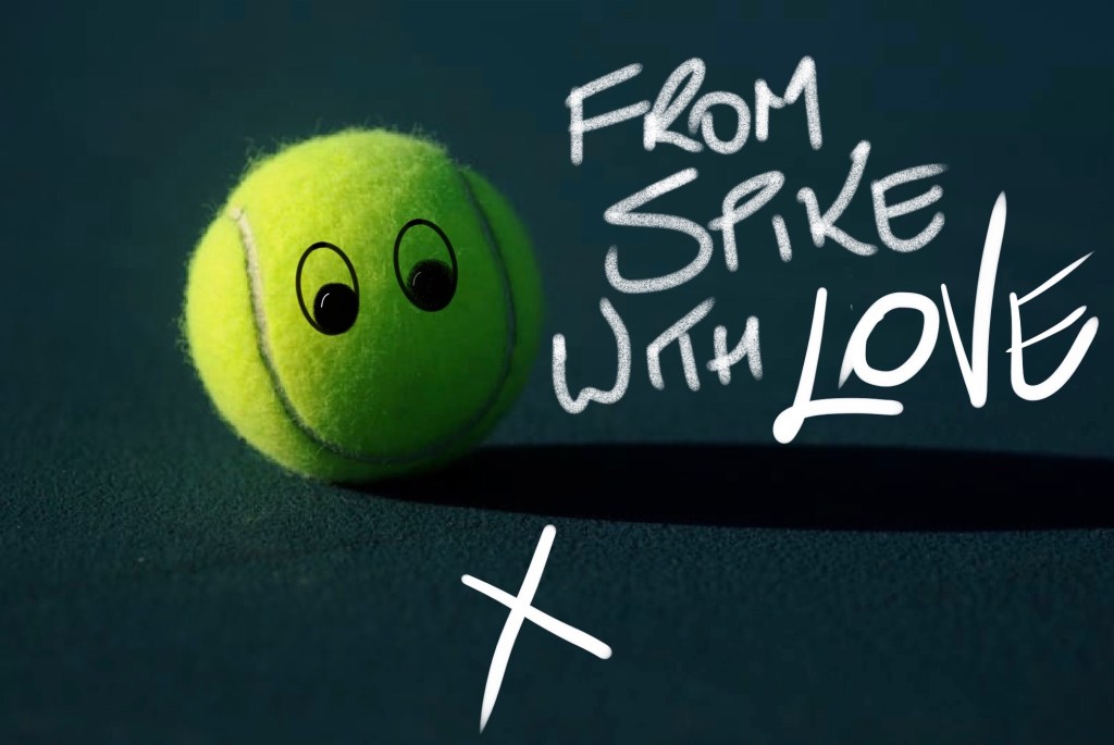 tennis ball with smiley face